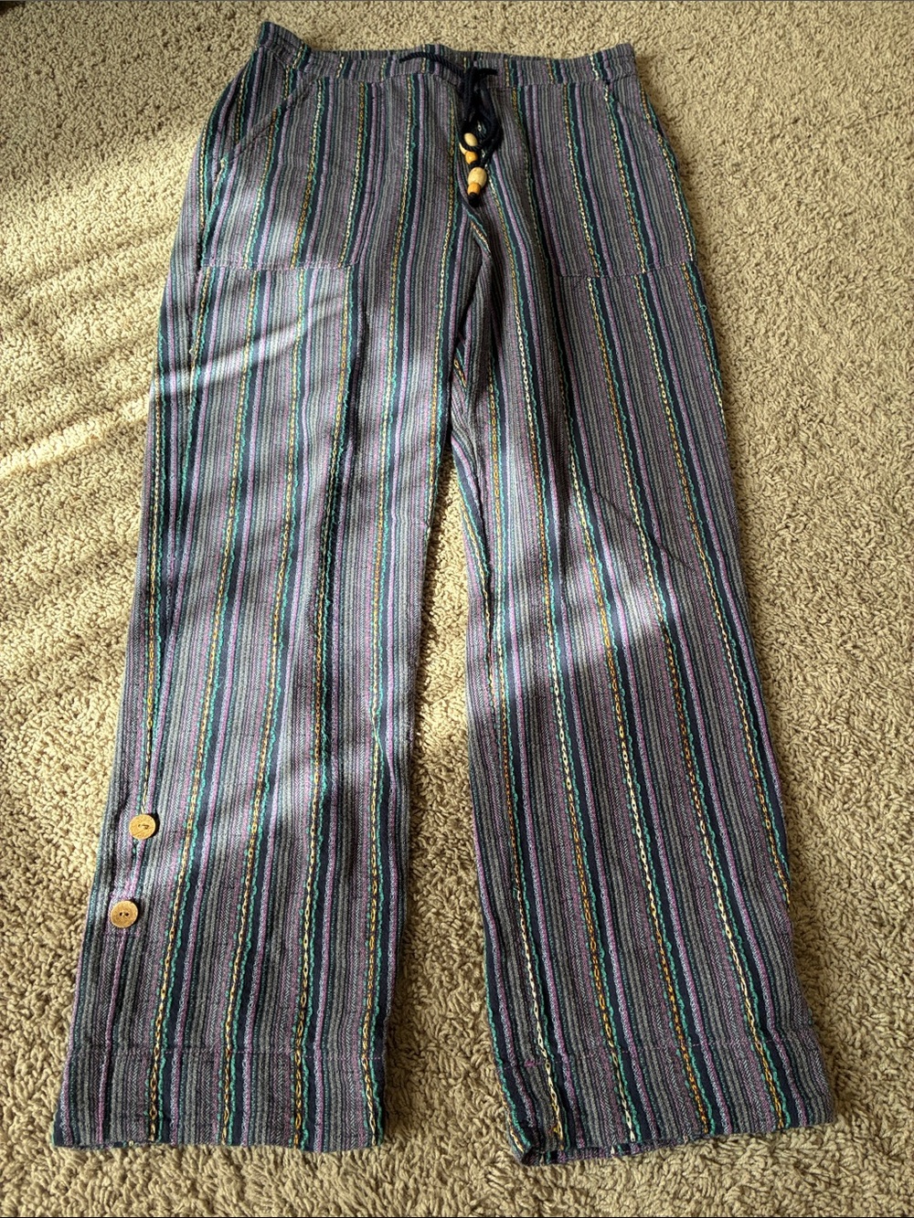 Sundance Women's Wide-Leg Striped Pants - Purple Multi